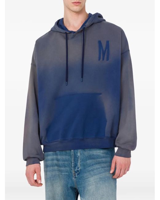 Moschino Blue Gradient-Effect Hoodie for men