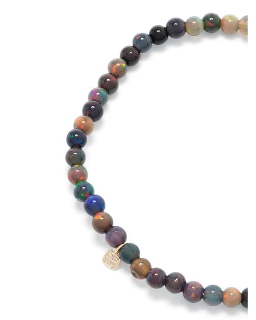 Sydney Evan White 14Kt- Opal And Diamond Beaded Bracelet for men