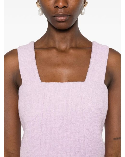 Patou Pink Square-Neck Mini Dress