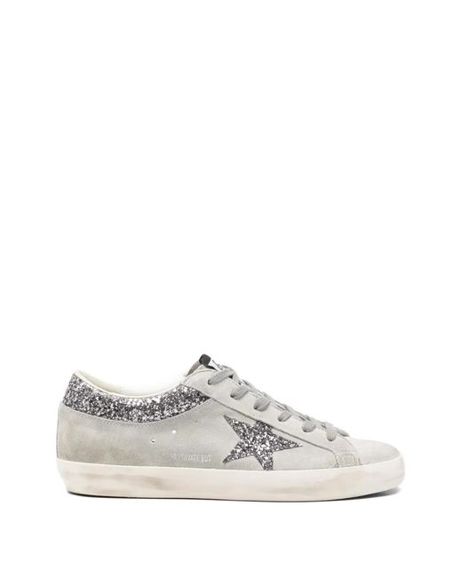 Golden Goose Deluxe Brand White X Browns Superstar Glitter-Embellished Sneakers