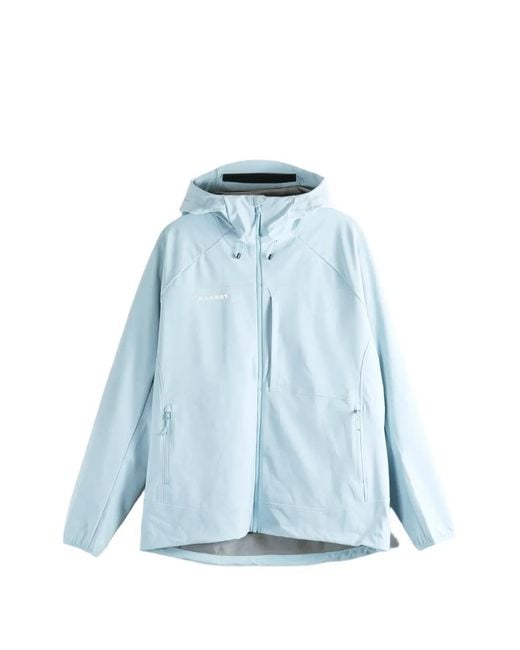 Mammut Blue Hooded Raglan-Sleeve Jacket for men