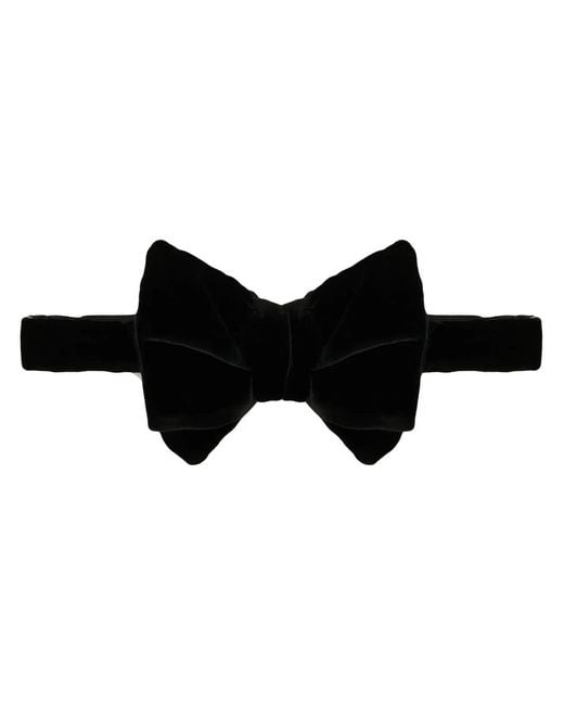 Tom Ford Black Velvet Plain Bow Tie for men
