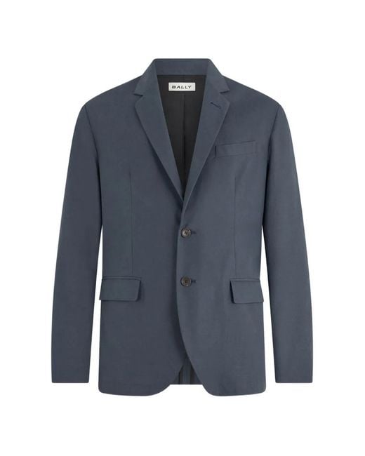 Bally Blue Single-Breasted Blazer for men
