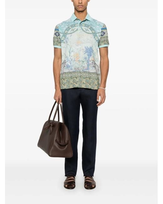 Etro Blue T-Shirts And Polos for men