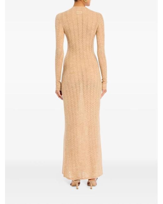 SER.O.YA Natural Una Cable-Knit Maxi Dress