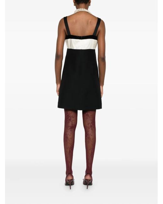 Valentino Garavani Black Cherry-Pocket Bow Mini Dress