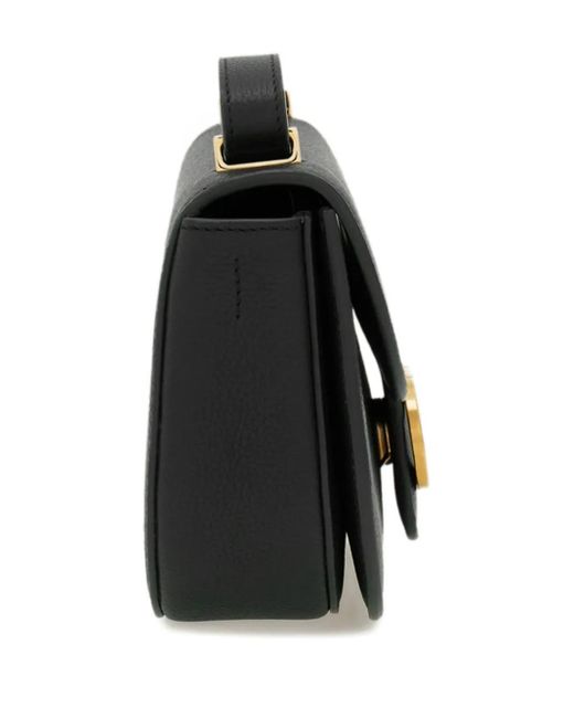 Ferragamo Black Double Gancini East-West Crossbody Bag
