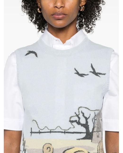 Thom Browne Seasonal Scenic カシミアベスト White