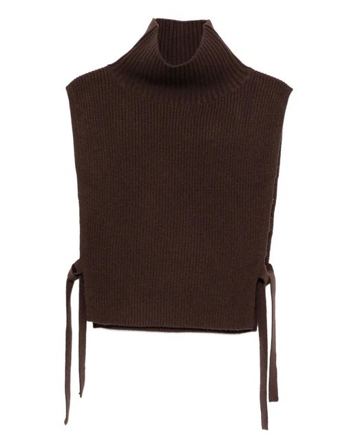 Sciarpa Con Nodo di Maje in Brown