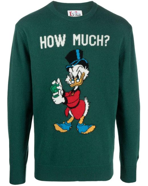 Mc2 Saint Barth Green Crew-neck Jumper for men