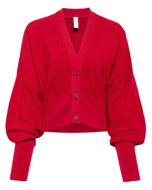 CFCL Red Garter Cropped Cardigan