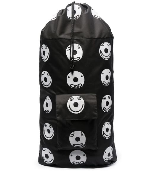 10 Corso Como Black Large Smile Print Backpack