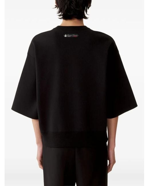 Lanvin Black Patterned Sweater for men