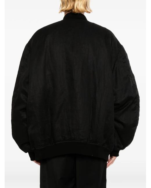 A Diciannoveventitre Black Veste Bomber À Patch Logo for men