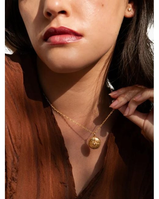 Dower & Hall Metallic True North Locket Necklace