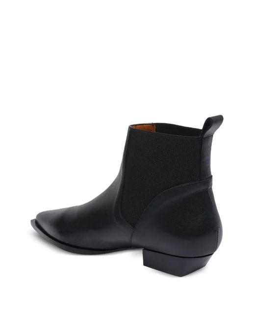 Angel Alarcon ポインテッドトゥ ブーツ Black