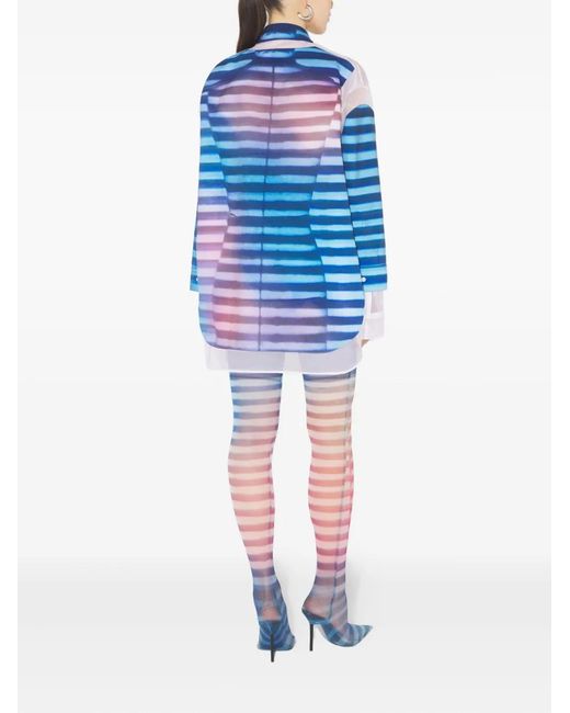 Jean Paul Gaultier Blue Petit-Grand Air Printed Shirt