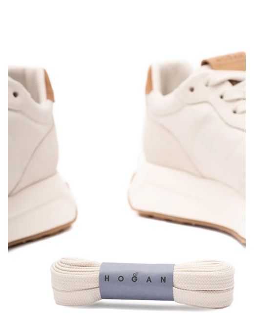 Hogan White H641 Logo-Detail Sneakers