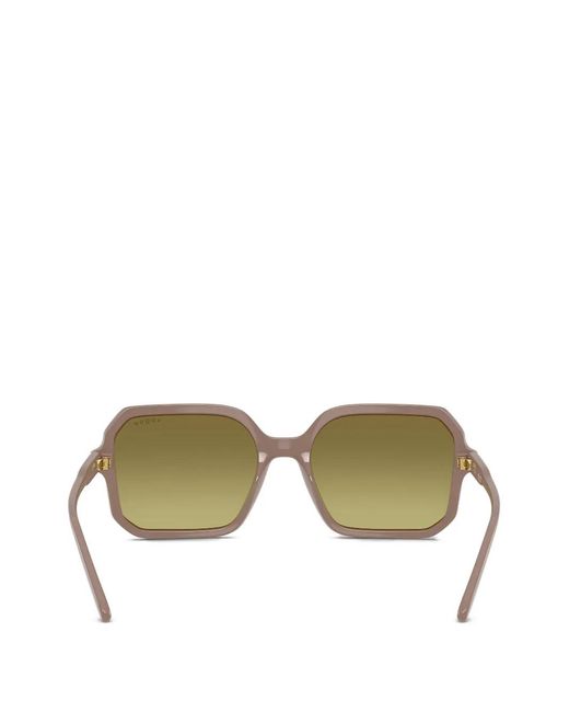 Vogue Green Geometric-Frame Sunglasses