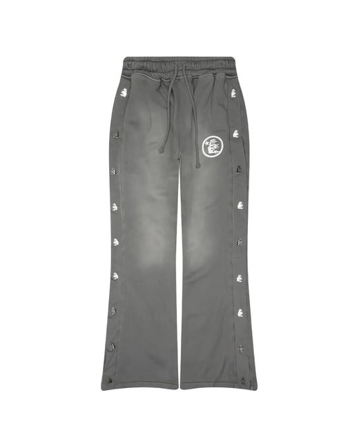 HELLSTAR Gray Mirrorface Track Pants for men