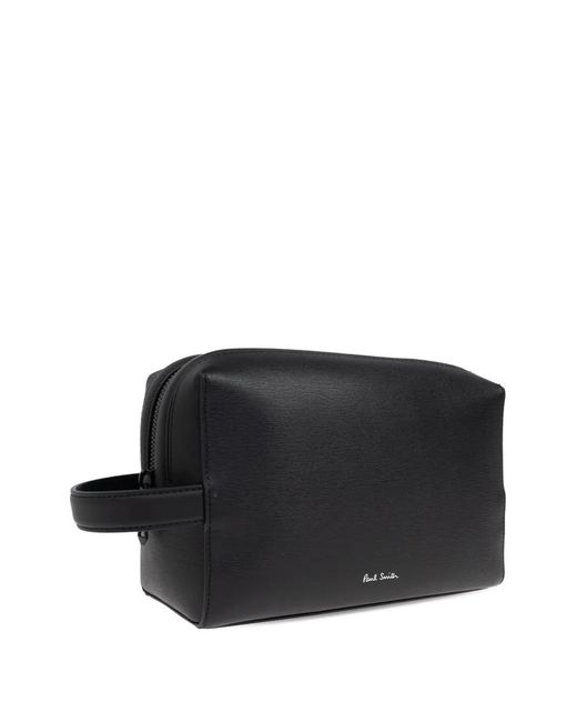 Paul Smith Black Leather Washbag for men
