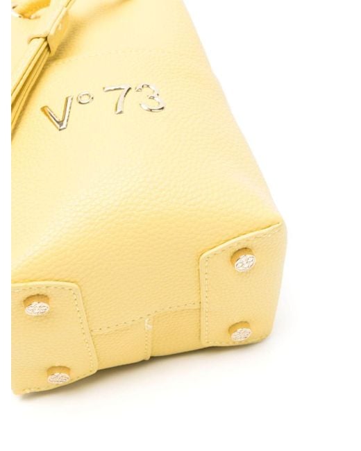 V73 Yellow Logo-lettering Bucket Bag