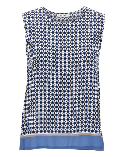 Kangra Blue Printed Top
