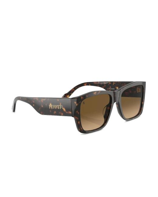 Ferrari Brown Square-Frame Sunglasses