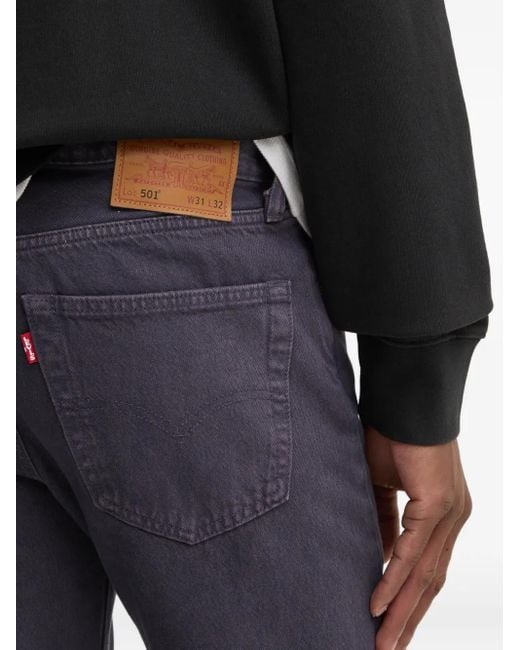 Levi's Blue 501 Logo-Patch Jeans for men