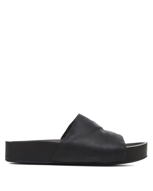 Uma Wang Black Leather Slides