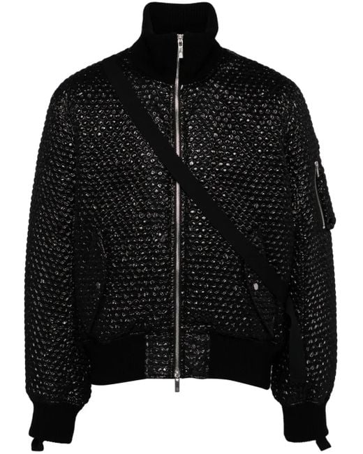 Helmut Lang Black Seatbelt Bomber Jacket for men