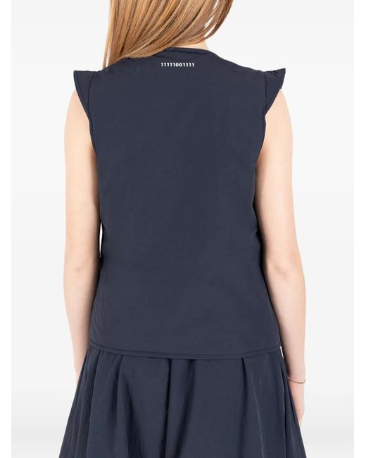 Societe Anonyme Blue V-Neck Tie-Detail Vest