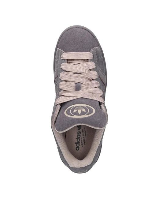 Adidas Gray Campus Suede Logo Sneakers