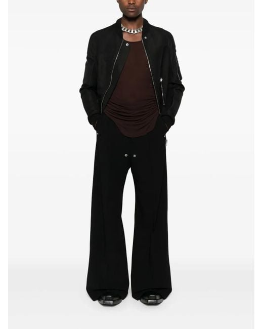 Rick Owens Black Eyelet-Detailing Pants for men