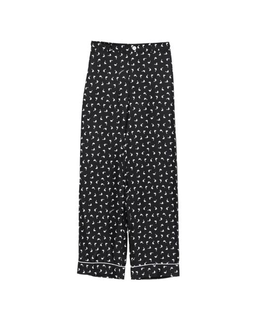 Moschino Black Straight Leg Trousers