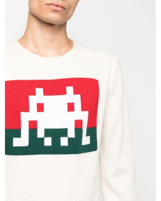 Comme des Garçons White Graphic-Print Jumper for men