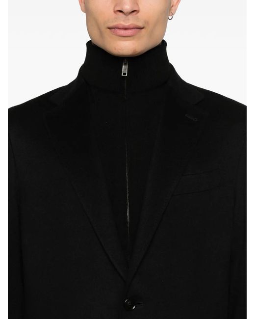 Zegna Black Zip Cotton Jacket for men