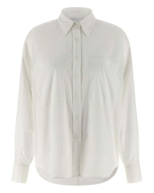 Nude White Hemd mit Fledermausärmeln