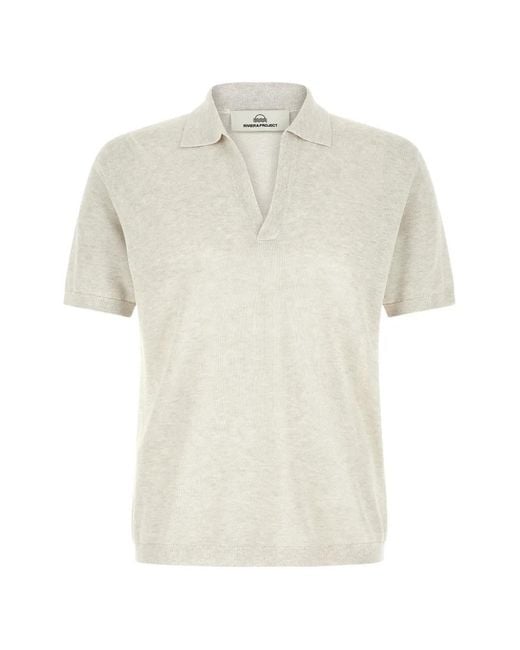 Riviera White Open Collar Polo Shirt for men