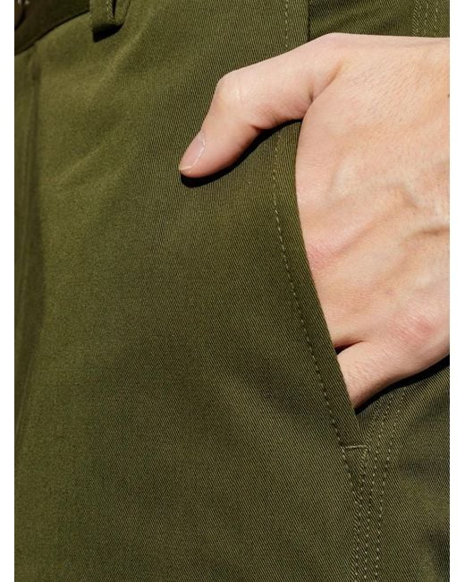 Givenchy Green Multi-Pocket Loose-Fit Trousers for men