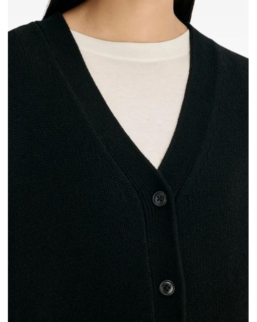 Loulou de Saison Black Duca V-Neck Oversized Cardigan