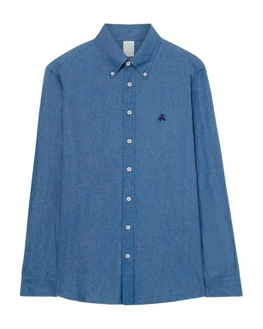 Brooks Brothers Blue Button-Down Denim Shirt for men