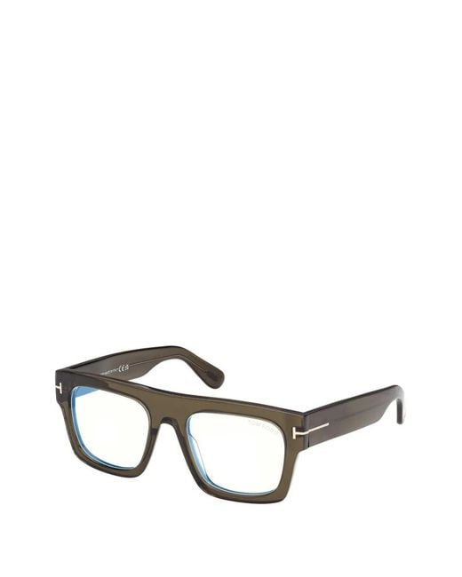 Tom Ford Black Square-Frame Glasses for men