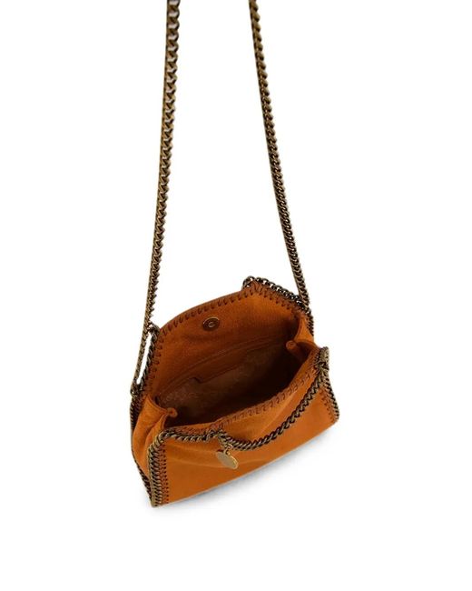 Stella McCartney Brown Falabella Chain-Trim Tote Bag