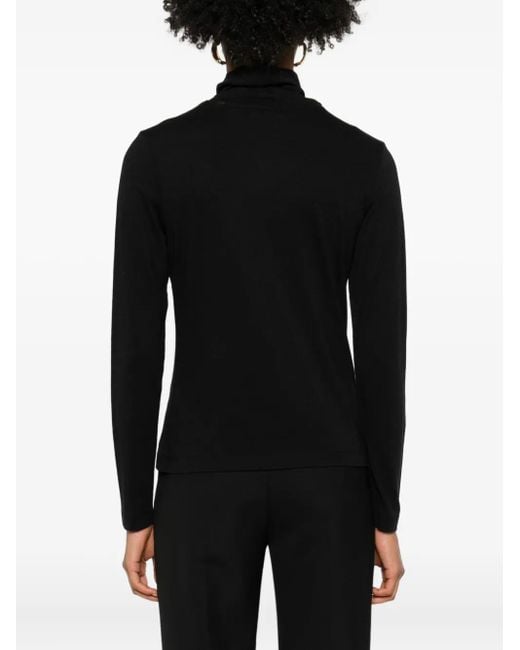 Marc O' Polo Black High-Neck Long-Sleeve Top
