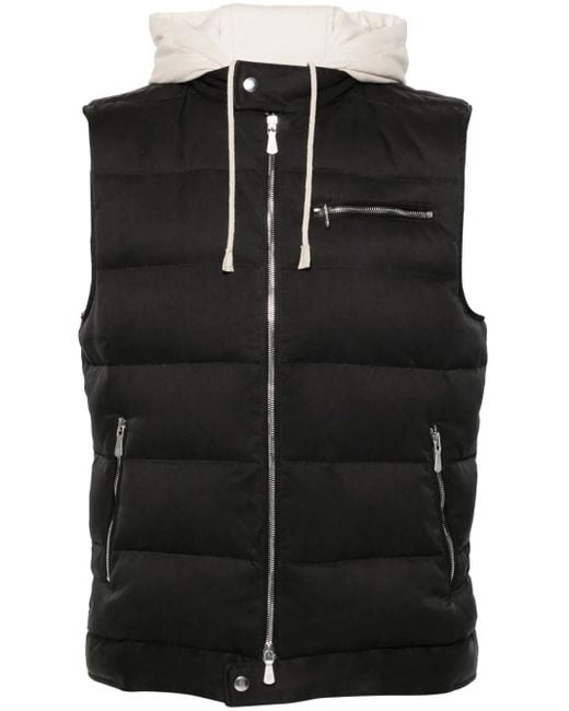 Chaleco Con Dos Materiales Eleventy de hombre de color Black
