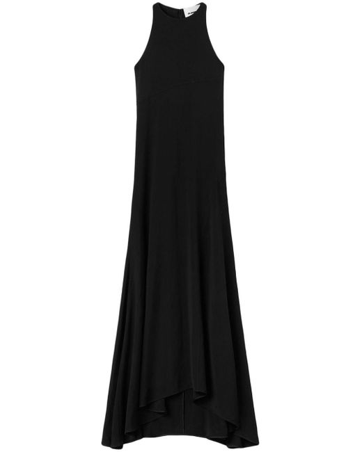 Jil Sander Mouwloze Maxi-jurk in het Black