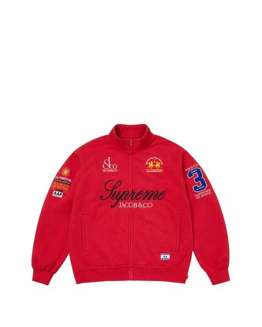 Supreme Red X La Martina X Jacob & Co Zip-Up Sweater for men