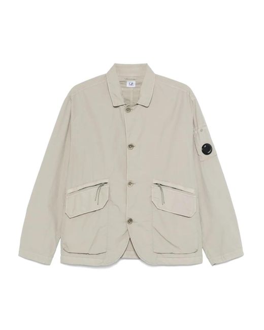 C P Company White Lens-Detail Blazer for men