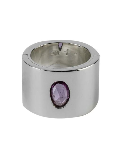 Parts Of 4 Gray Sterling Sistema Sapphire Ring